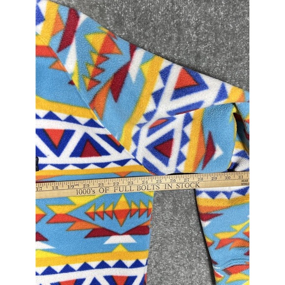 Massive Outdoor Aztec‎ Southwest Fleece Pullover Hoodie Mens Size Large - Picture 9 of 10